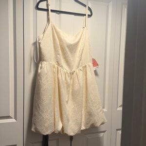 Arula Cream V-Neck Dress
